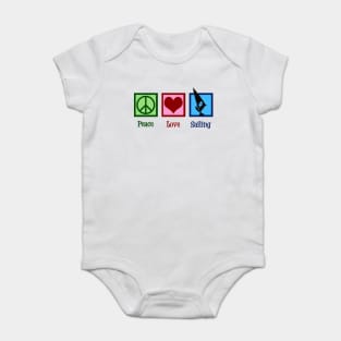 Peace Love Sailing Baby Bodysuit